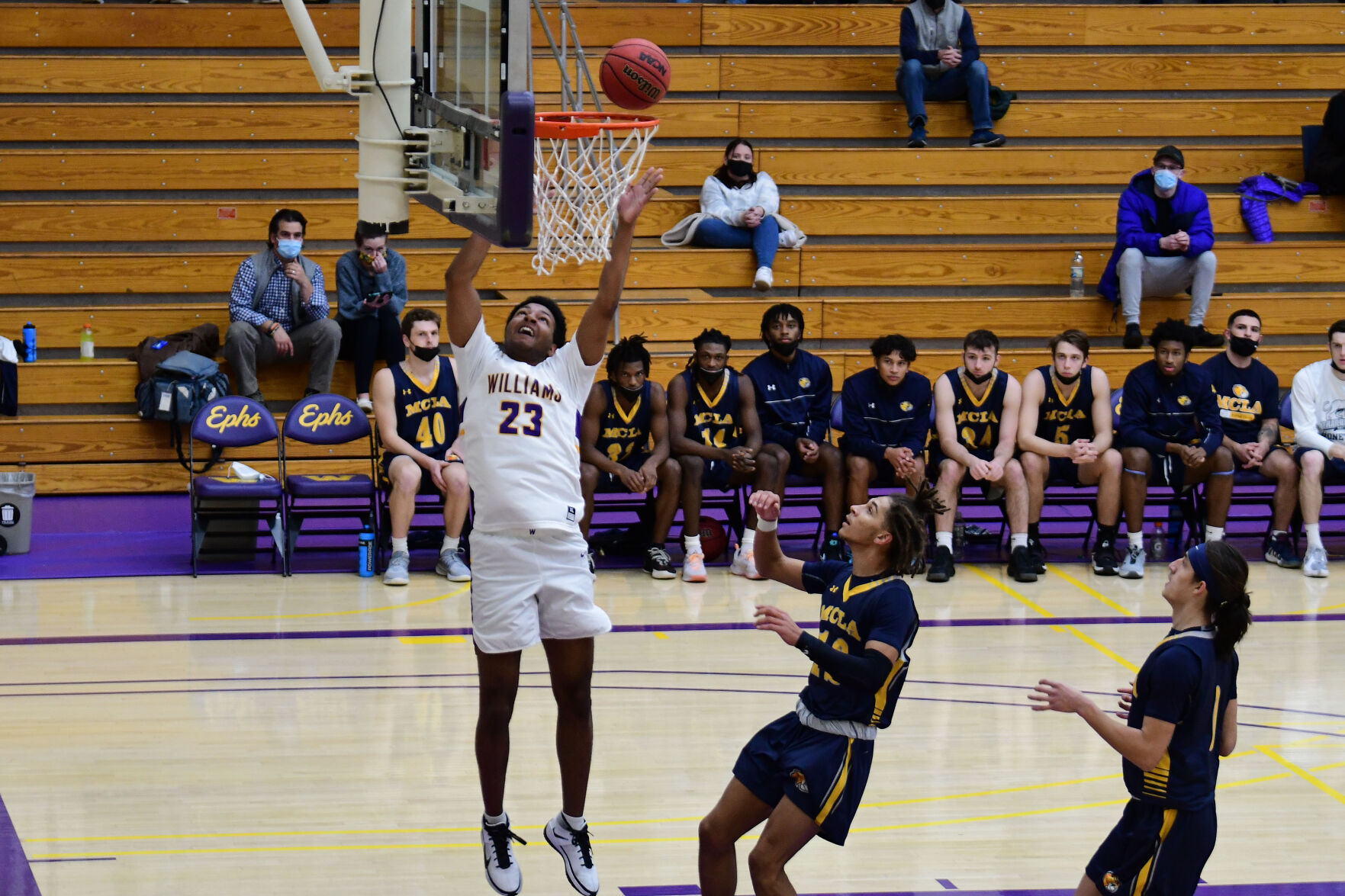 Jones goes for the basket